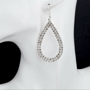 Crystal sterling silver earrings